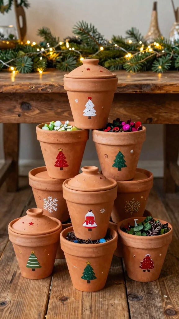 15 Wunderschöne DIY Adventskalender für Kinder – Sie Werden Staunen! - 2. Adventskalender aus Tontöpfen 1