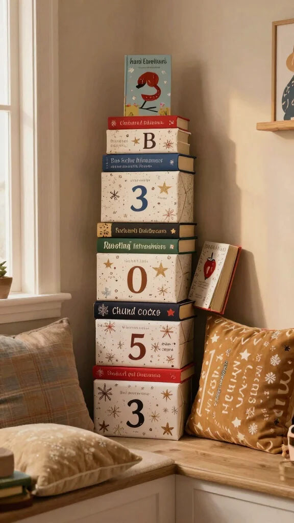 15 Wunderschöne DIY Adventskalender für Kinder – Sie Werden Staunen! - 7. Adventskalender aus Büchern 1